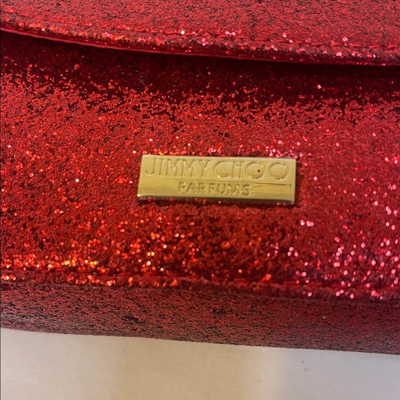 Jimmy Choo NWOT Sparkling Red Crossbody with Gold Chain does not include bag - Picture 12 of 12